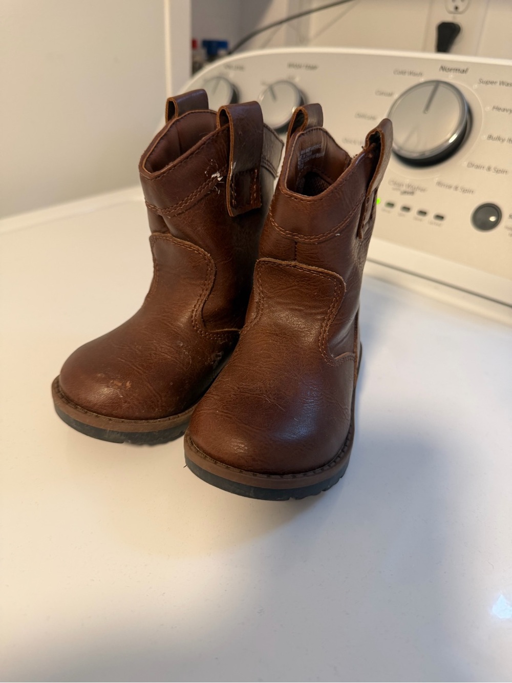 Target Brown Kids Pull-On Leather Boots